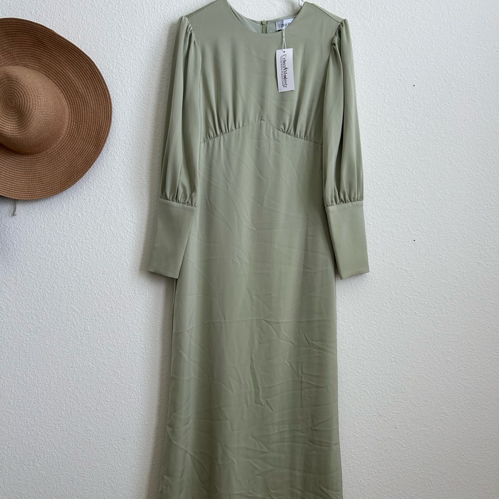MAXI SLIP DRESS long sleeve